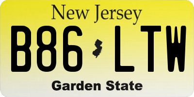 NJ license plate B86LTW