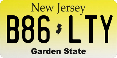 NJ license plate B86LTY