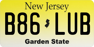 NJ license plate B86LUB
