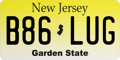 NJ license plate B86LUG