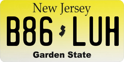 NJ license plate B86LUH