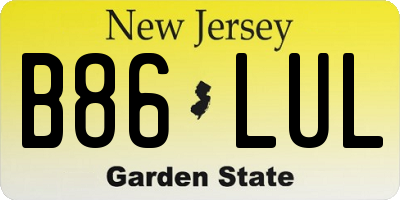 NJ license plate B86LUL