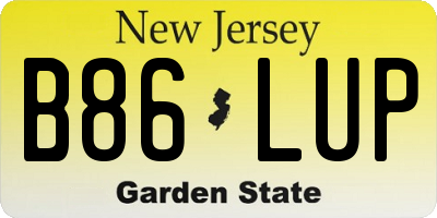 NJ license plate B86LUP
