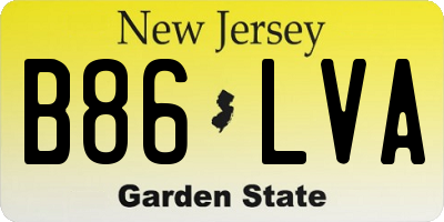 NJ license plate B86LVA