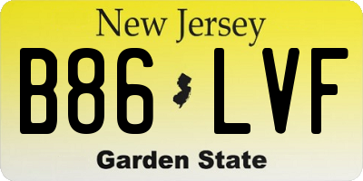 NJ license plate B86LVF
