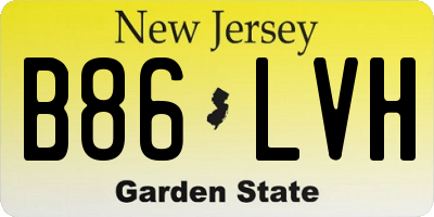 NJ license plate B86LVH