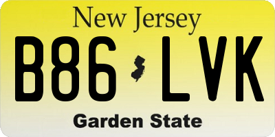 NJ license plate B86LVK