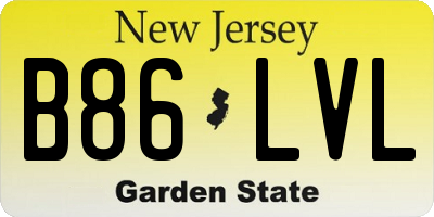 NJ license plate B86LVL