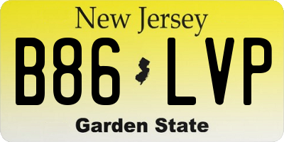 NJ license plate B86LVP