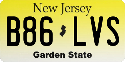NJ license plate B86LVS