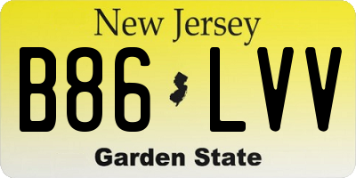 NJ license plate B86LVV