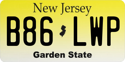 NJ license plate B86LWP