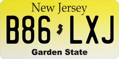 NJ license plate B86LXJ