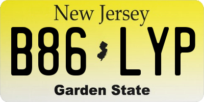 NJ license plate B86LYP