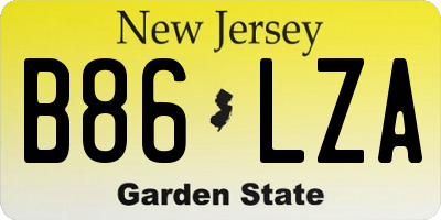 NJ license plate B86LZA