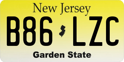 NJ license plate B86LZC