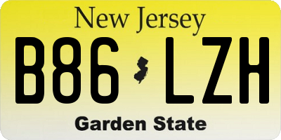 NJ license plate B86LZH