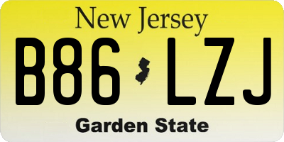 NJ license plate B86LZJ