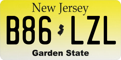 NJ license plate B86LZL