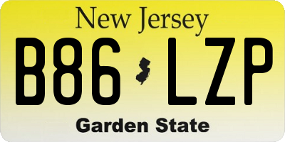 NJ license plate B86LZP