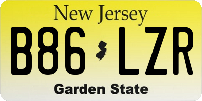 NJ license plate B86LZR
