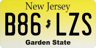 NJ license plate B86LZS