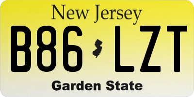 NJ license plate B86LZT