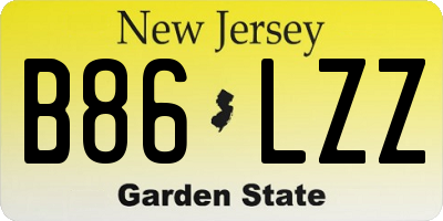 NJ license plate B86LZZ