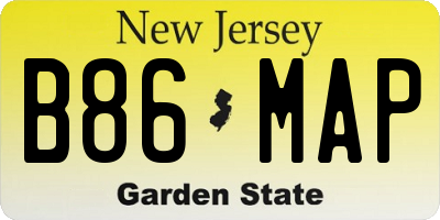 NJ license plate B86MAP