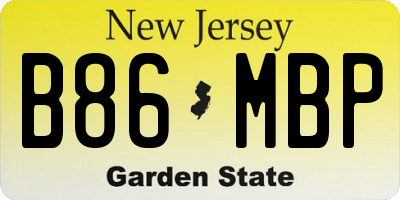 NJ license plate B86MBP