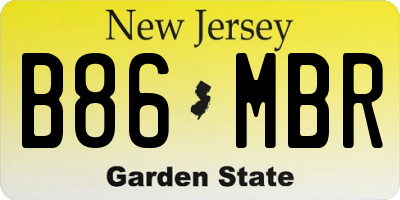 NJ license plate B86MBR