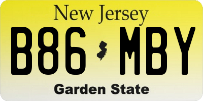 NJ license plate B86MBY