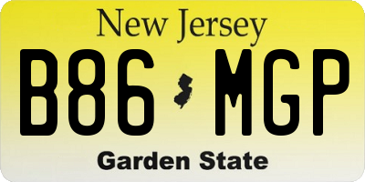 NJ license plate B86MGP