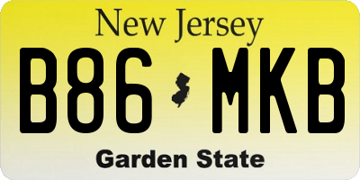 NJ license plate B86MKB