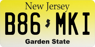 NJ license plate B86MKI