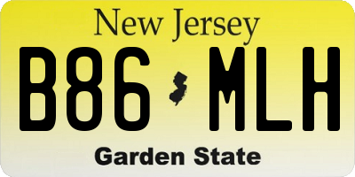 NJ license plate B86MLH