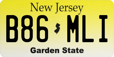 NJ license plate B86MLI