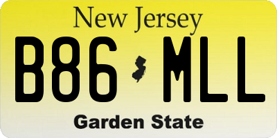 NJ license plate B86MLL