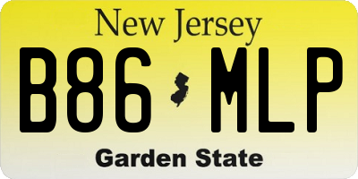 NJ license plate B86MLP