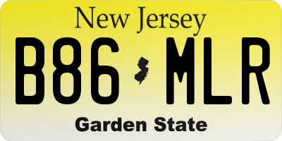 NJ license plate B86MLR
