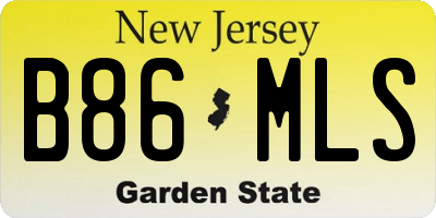 NJ license plate B86MLS