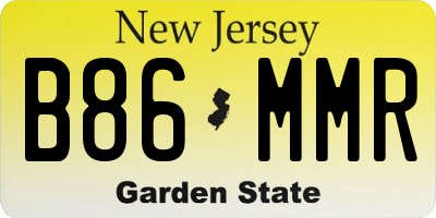 NJ license plate B86MMR