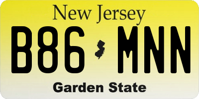 NJ license plate B86MNN