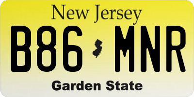 NJ license plate B86MNR