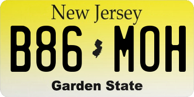 NJ license plate B86MOH