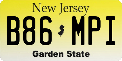 NJ license plate B86MPI