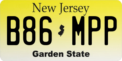 NJ license plate B86MPP