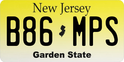 NJ license plate B86MPS