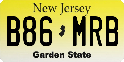 NJ license plate B86MRB