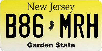 NJ license plate B86MRH